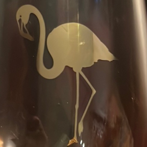 flamingo gift bundle: acrylic stemless wine, dishtowel, 3-D flex straw x20-NWT - Picture 5 of 13